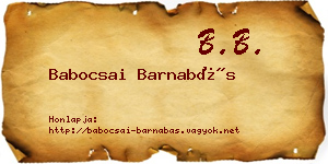 Babocsai Barnabás névjegykártya